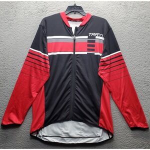 Trayl Ryde Sublimated Cycling Jersey Mens XXL Multi Long Sleeve Stretch Full Zip